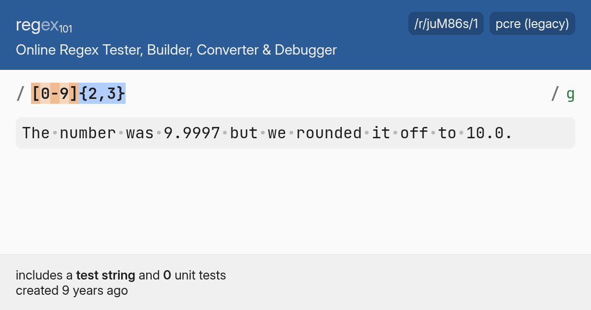 regex101: build, test, and debug regex