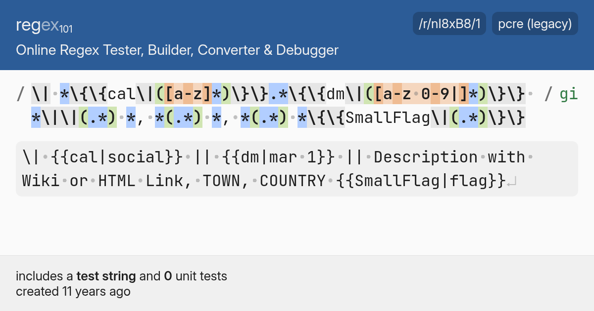 regex101: build, test, and debug regex