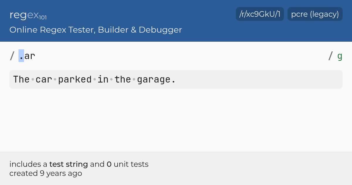 regex101: build, test, and debug regex